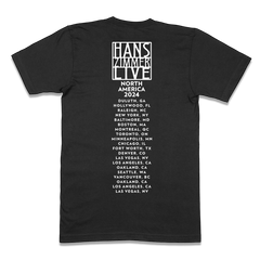 White Logo Tour T-Shirt Black